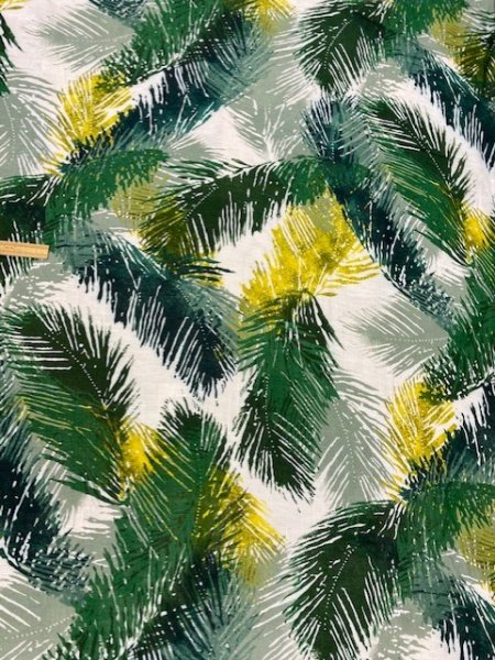 画像3: 生地:葉っぱ柄リネン(緑系) (3)