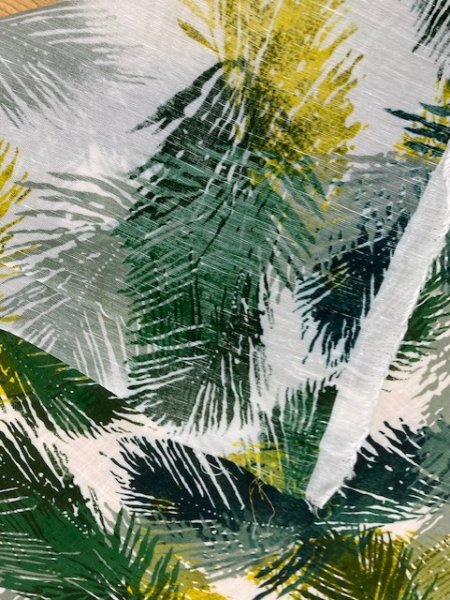 画像4: 生地:葉っぱ柄リネン(緑系) (4)