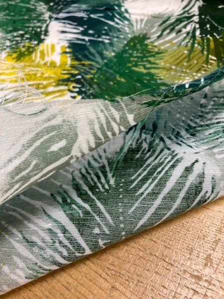 画像5: 生地:葉っぱ柄リネン(緑系) (5)