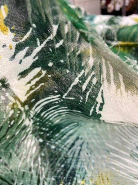 画像6: 生地:葉っぱ柄リネン(緑系) (6)