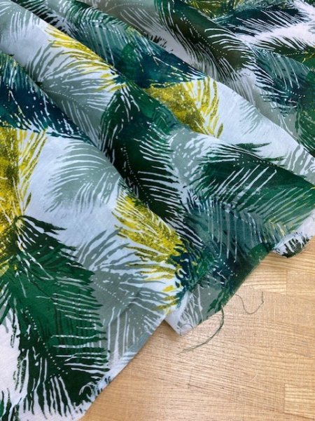 画像7: 生地:葉っぱ柄リネン(緑系) (7)