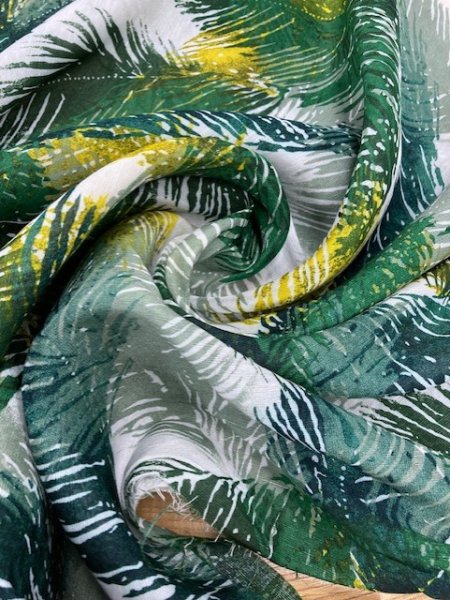 画像8: 生地:葉っぱ柄リネン(緑系) (8)