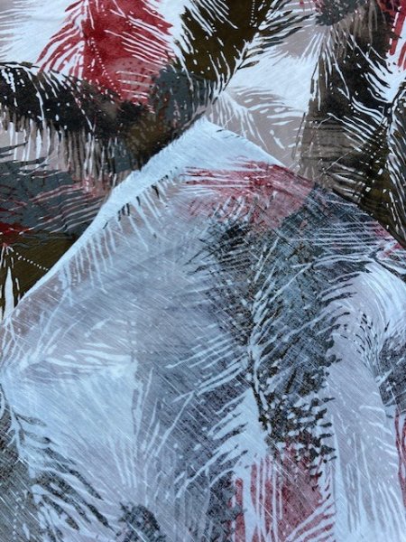 画像4: 生地:葉っぱ柄リネン(赤系) (4)