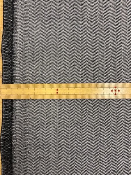 画像2: 生地:ウール混ヘリンボーンストレッチ(紺) (2)