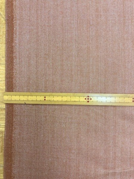 画像3: 生地:ウール混ヘリンボーンストレッチ(オレンジ) (3)