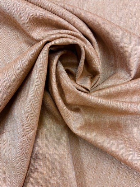 画像6: 生地:ウール混ヘリンボーンストレッチ(オレンジ) (6)