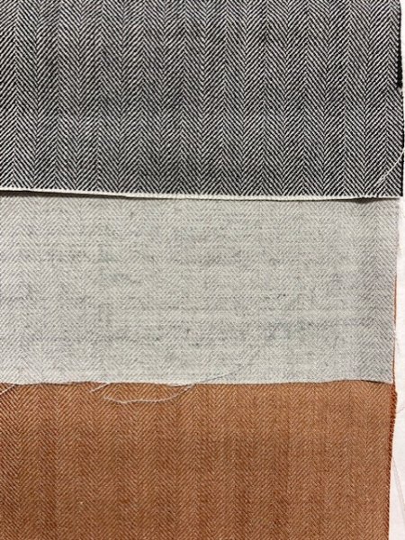 画像8: 生地:ウール混ヘリンボーンストレッチ(グレー) (8)