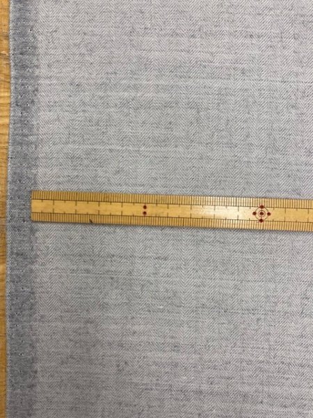 画像2: 生地:ウール混ヘリンボーンストレッチ(グレー) (2)