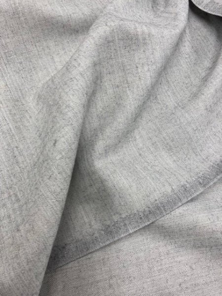 画像4: 生地:ウール混ヘリンボーンストレッチ(グレー) (4)