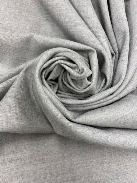 画像5: 生地:ウール混ヘリンボーンストレッチ(グレー) (5)