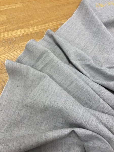 画像6: 生地:ウール混ヘリンボーンストレッチ(グレー) (6)
