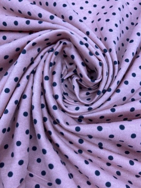 画像5: 生地:水玉柄天竺ニット(ピンク/黒) (5)