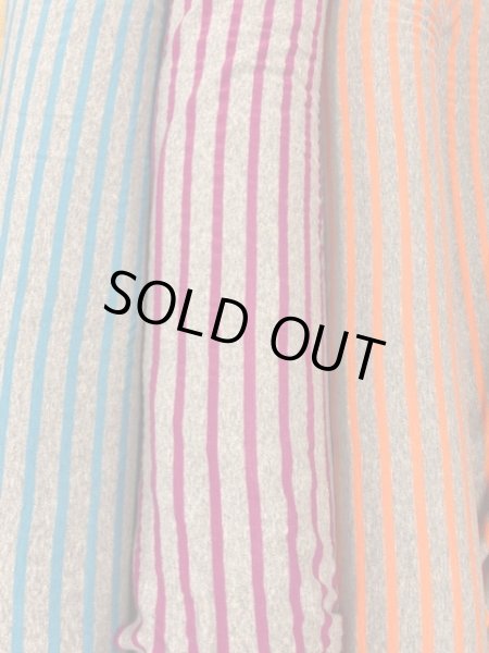 画像6: 生地:ボーダー柄フライスニット(グレー/紫) (6)