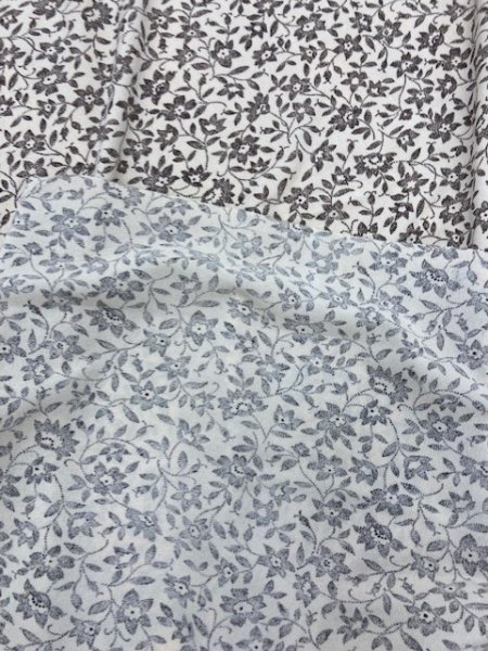 画像3: 生地:花柄ポリニット(ベージュ/茶) (3)