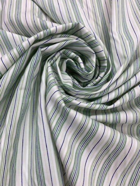 画像6: 生地：コットンストライプ（グリーン） (6)