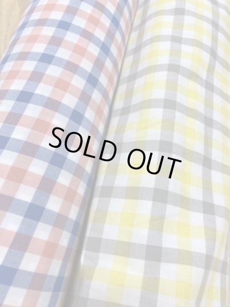 画像8: 生地:チェック柄コットン(オレンジブルー) (8)