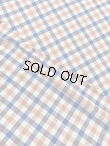 画像3: 生地:チェック柄コットン(オレンジブルー) (3)