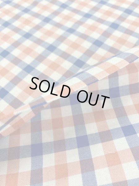 画像4: 生地:チェック柄コットン(オレンジブルー) (4)