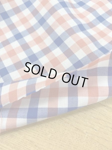 画像6: 生地:チェック柄コットン(オレンジブルー) (6)