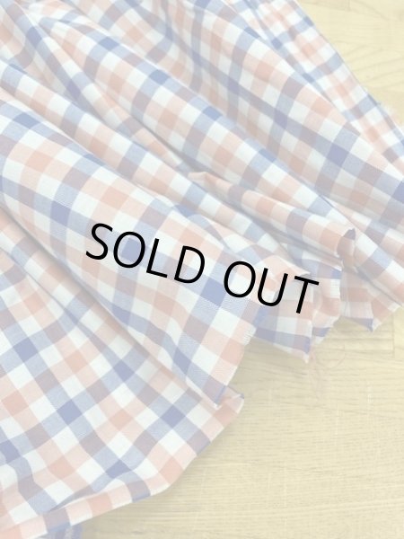 画像7: 生地:チェック柄コットン(オレンジブルー) (7)