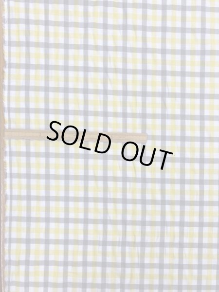 画像2: 生地:チェック柄コットン(イエローベージュ) (2)