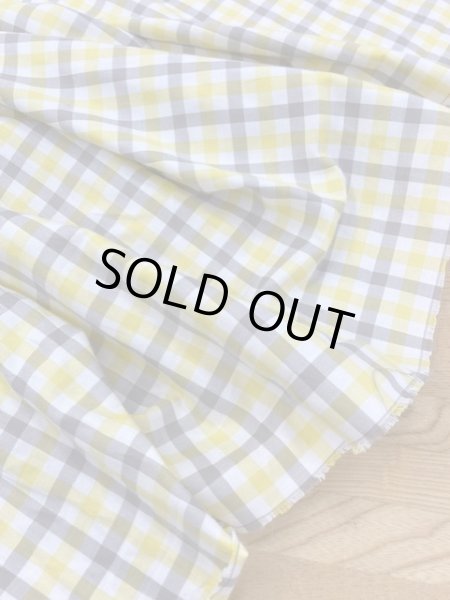 画像6: 生地:チェック柄コットン(イエローベージュ) (6)