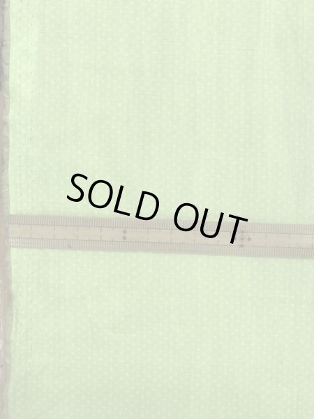 画像2: 生地:ドット柄コットンリネン(グリーン) (2)