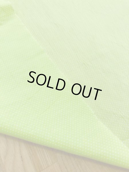 画像3: 生地:ドット柄コットンリネン(グリーン) (3)