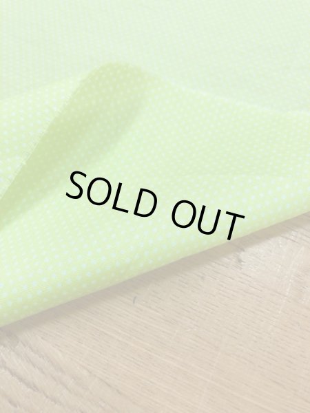 画像4: 生地:ドット柄コットンリネン(グリーン) (4)