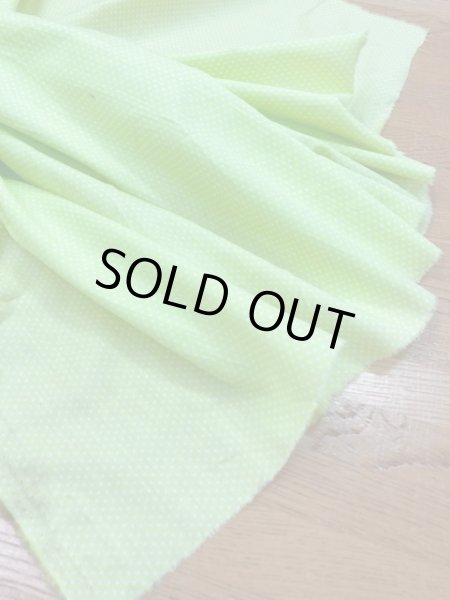 画像5: 生地:ドット柄コットンリネン(グリーン) (5)