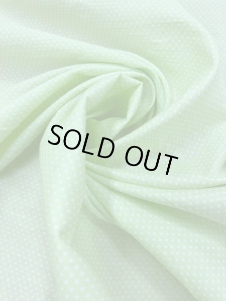 画像6: 生地:ドット柄コットンリネン(グリーン) (6)