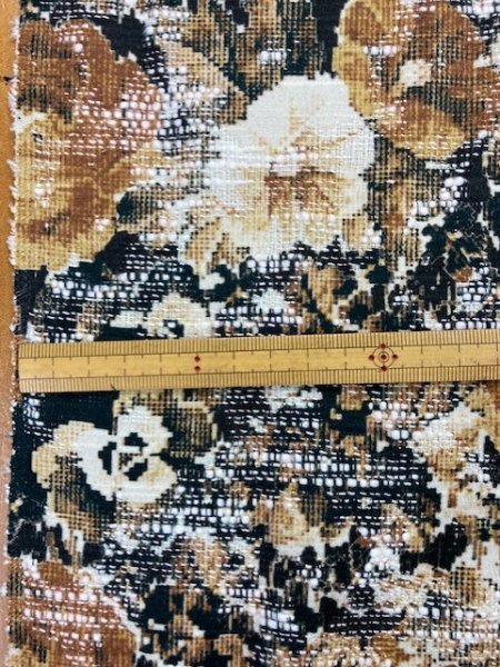 画像3: 生地:ゴブラン織り風花柄プリント(ベージュ) (3)