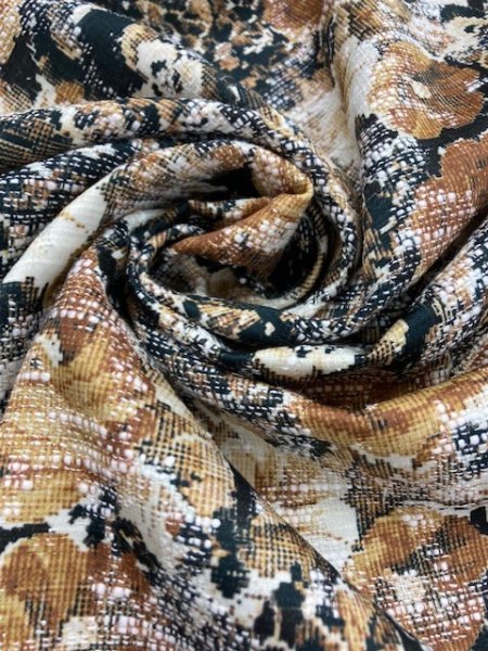 画像7: 生地:ゴブラン織り風花柄プリント(ベージュ) (7)