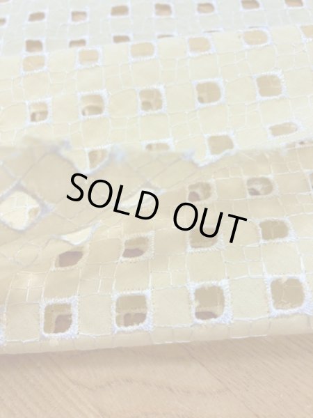 画像4: 生地:スクエア刺繍レース(黄色) (4)