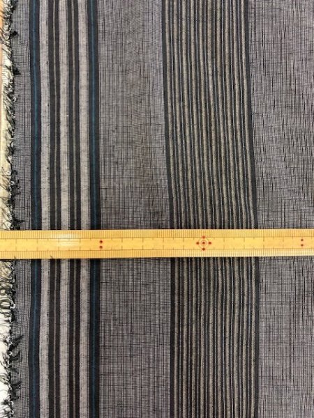画像2: 生地:和風ストライプ(黒) (2)