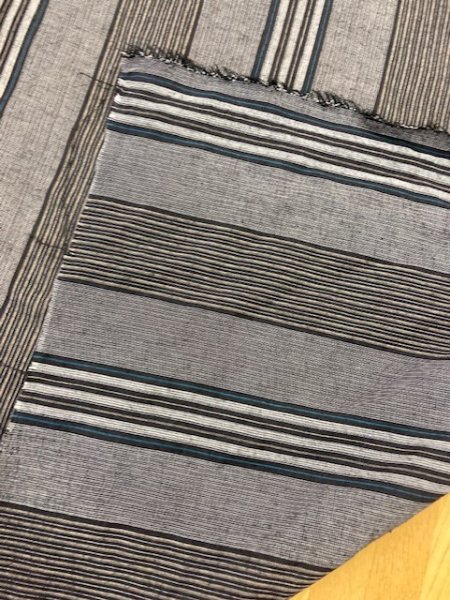 画像3: 生地:和風ストライプ(黒) (3)