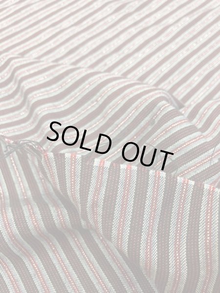 画像4: 生地:ストライプ柄コットン(紺/エンジ) (4)