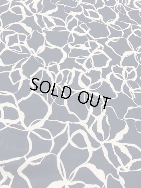 画像5: 生地:ポリエステル花柄プリント(紺) (5)