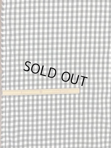 画像2: 生地:ギンガムチェック中柄コットン(白/黒) (2)