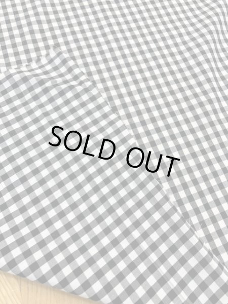 画像3: 生地:ギンガムチェック中柄コットン(白/黒) (3)