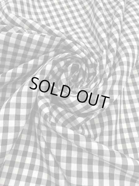 画像6: 生地:ギンガムチェック中柄コットン(白/黒) (6)