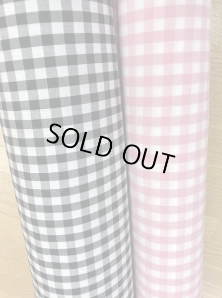 画像7: 生地:ギンガムチェック中柄コットン(白/黒) (7)