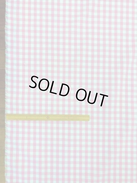 画像2: 生地:ギンガムチェック中柄コットン(白/ピンク) (2)