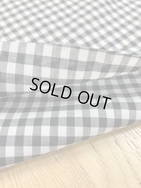 画像4: 生地:ギンガムチェック小柄コットン(白/黒) (4)