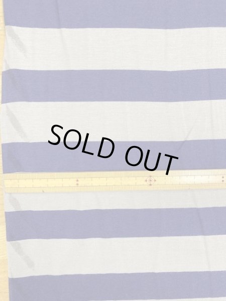 画像2: 生地:ボーダー天竺(グレージュ/紫) (2)
