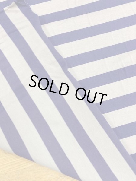 画像3: 生地:ボーダー天竺(グレージュ/紫) (3)
