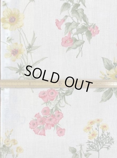 画像2: 生地:花柄プリント(白地) (2)