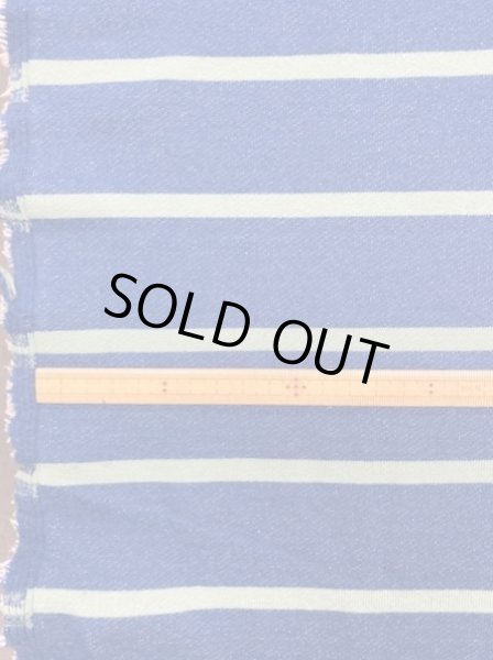 画像2: 生地:ボーダー裏毛ニット(青/緑) (2)