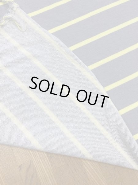 画像4: 生地:ボーダー裏毛ニット(グレー/黄) (4)