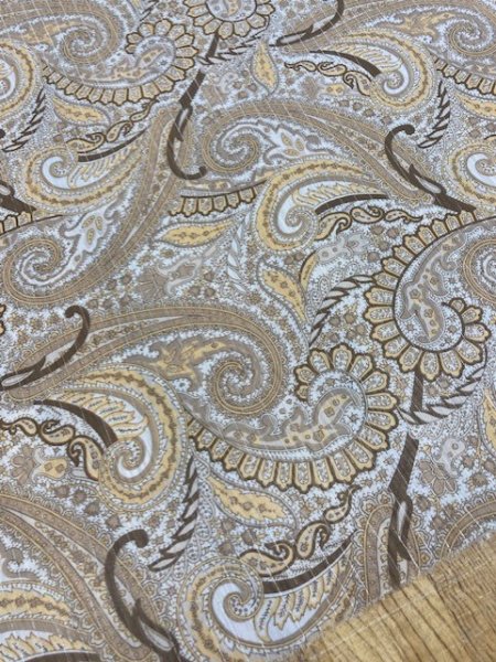 画像5: 生地:ラメ入りペイズリー柄(ベージュ) (5)